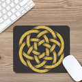 Gold Circle Celtic Knot Symbol Print Mouse Pad