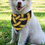 Gold Circle Celtic Knot Symbol Print Over The Collar Dog Bandana