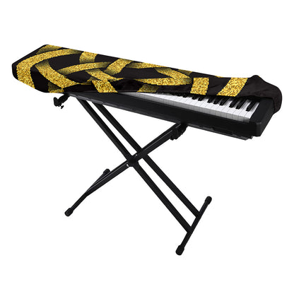 Gold Circle Celtic Knot Symbol Print Piano Keyboard Cover