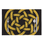 Gold Circle Celtic Knot Symbol Print Placemat