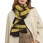 Gold Circle Celtic Knot Symbol Print Scarf
