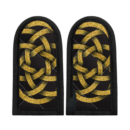 Gold Circle Celtic Knot Symbol Print Skillet Handle Cover