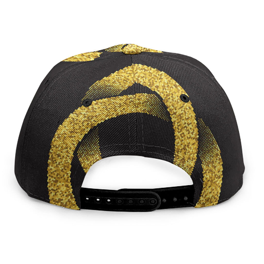 Gold Circle Celtic Knot Symbol Print Snapback Cap