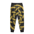 Gold Circle Celtic Knot Symbol Print Sweatpants