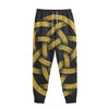 Gold Circle Celtic Knot Symbol Print Sweatpants