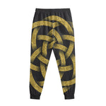 Gold Circle Celtic Knot Symbol Print Sweatpants