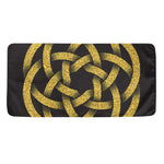 Gold Circle Celtic Knot Symbol Print Towel