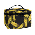 Gold Circle Celtic Knot Symbol Print Travel Makeup Bag