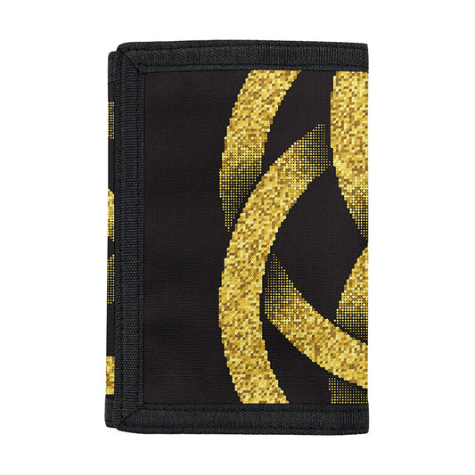 Gold Circle Celtic Knot Symbol Print Trifold Wallet