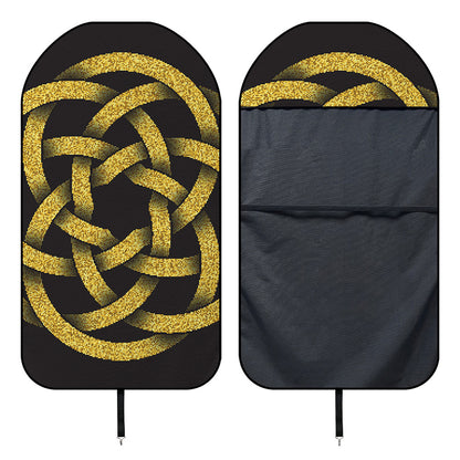 Gold Circle Celtic Knot Symbol Print Waterproof Car Seat Cover