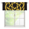 Gold Circle Celtic Knot Symbol Print Window Valance