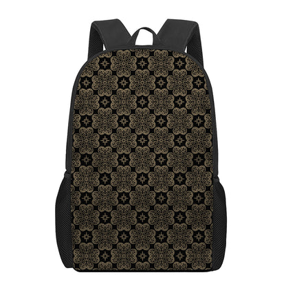 Gold Clover St. Patrick's Day Print 17 Inch Backpack