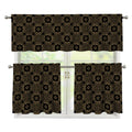 Gold Clover St. Patrick's Day Print 3 Piece Kitchen Curtains