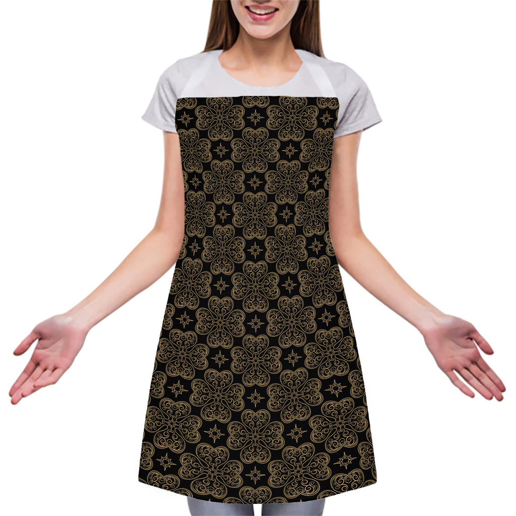 Gold Clover St. Patrick's Day Print Adjustable Apron