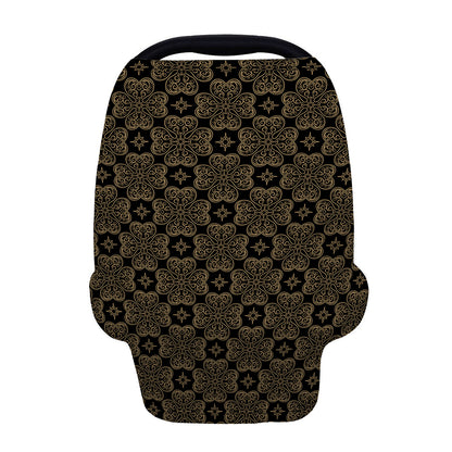 Gold Clover St. Patrick's Day Print Baby Seat Cover