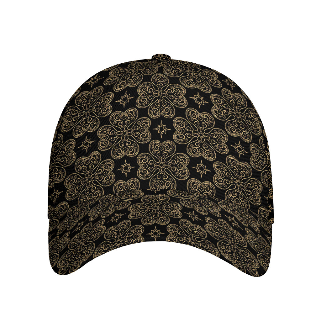 Gold Clover St. Patrick's Day Print Baseball Cap