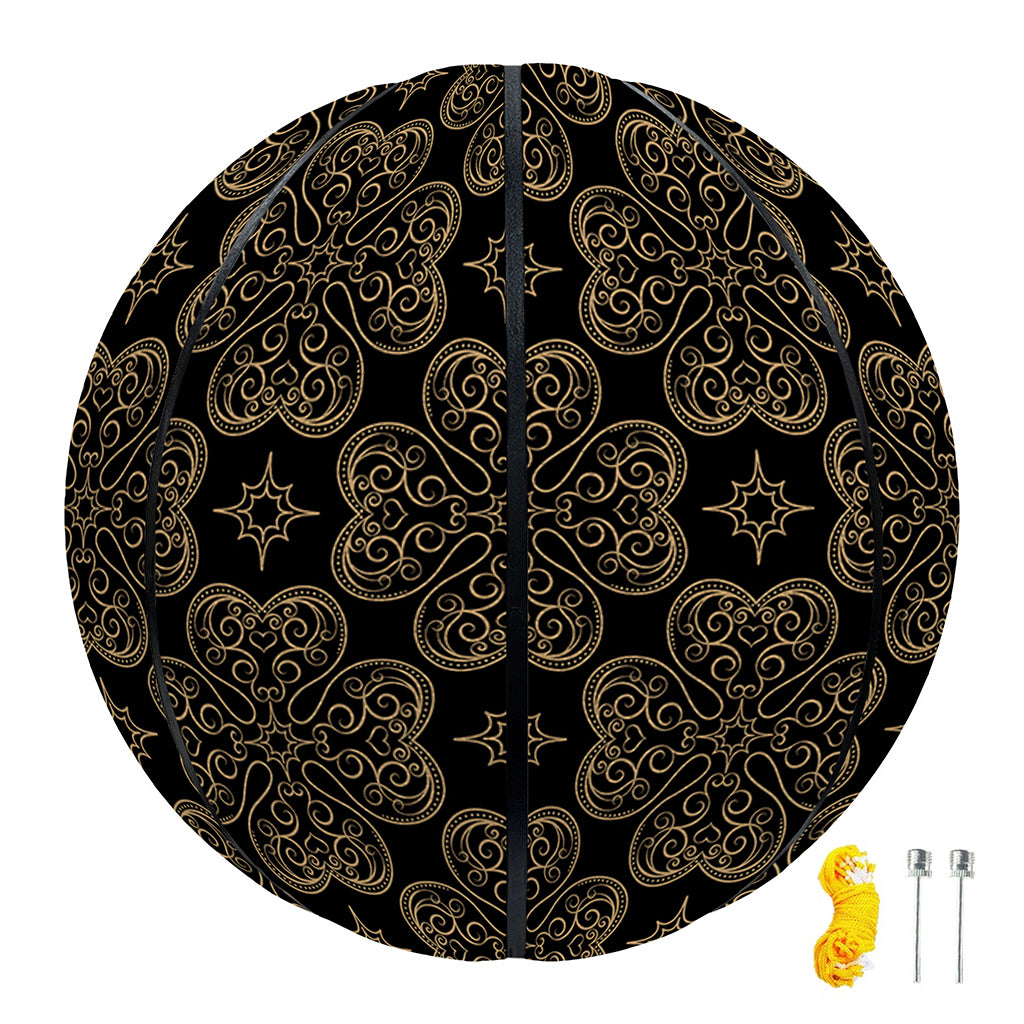 Gold Clover St. Patrick's Day Print Basketball