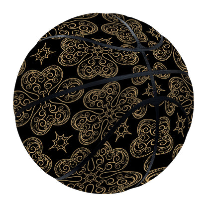 Gold Clover St. Patrick's Day Print Basketball