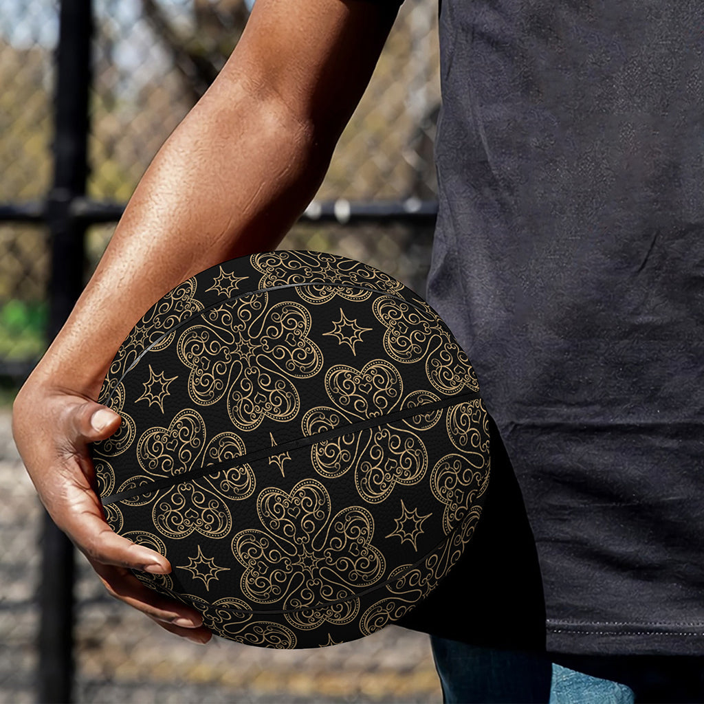 Gold Clover St. Patrick's Day Print Basketball