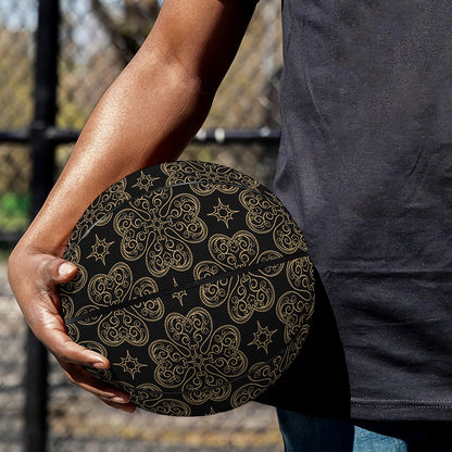 Gold Clover St. Patrick's Day Print Basketball