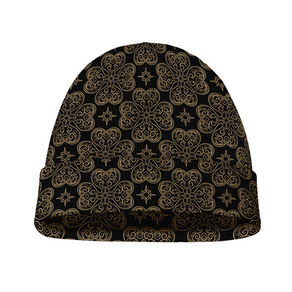 Gold Clover St. Patrick's Day Print Beanie