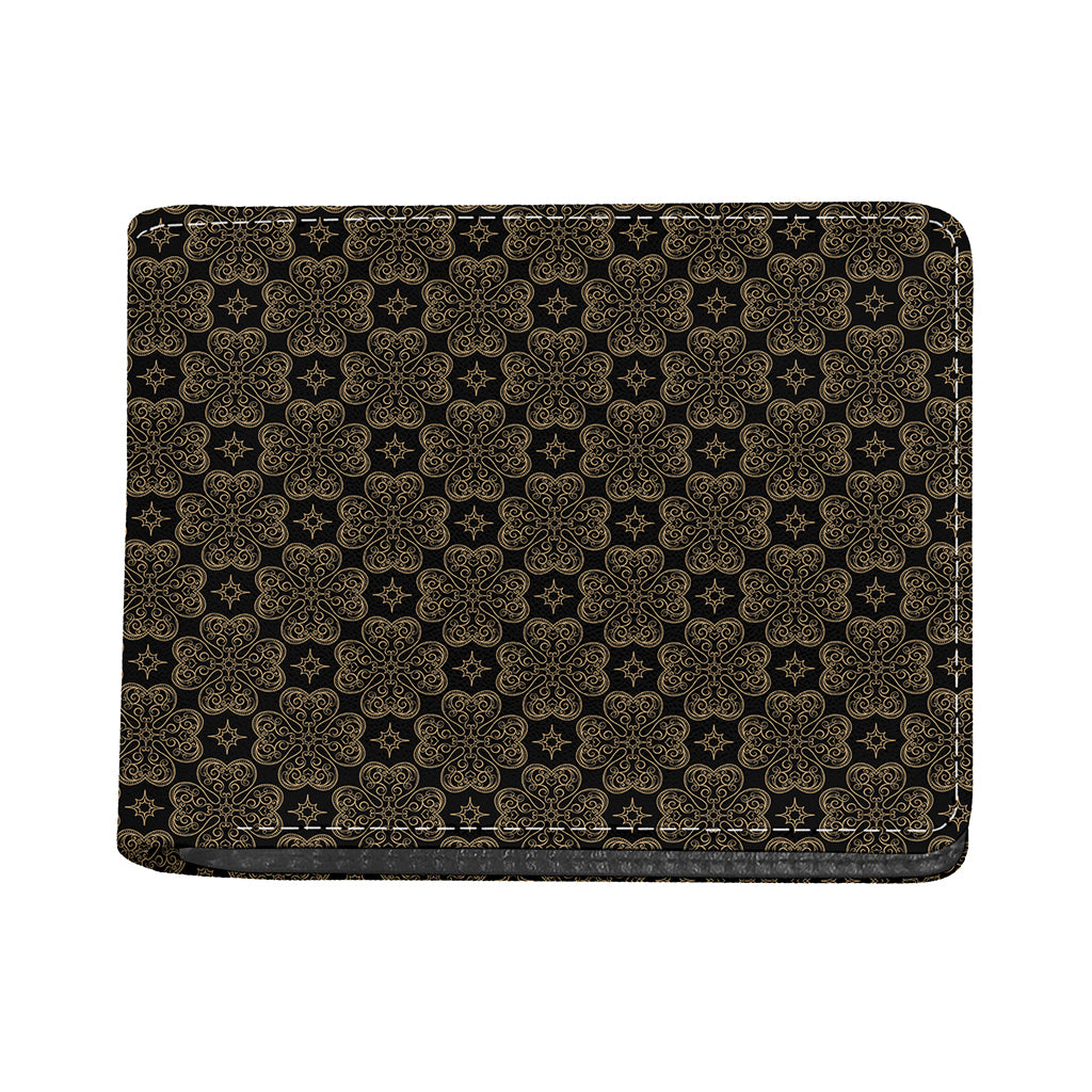 Gold Clover St. Patrick's Day Print Bifold Wallet