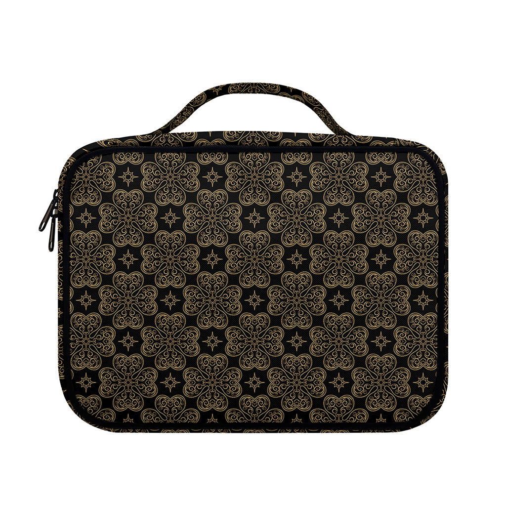 Gold Clover St. Patrick's Day Print Briefcase Bible Bag