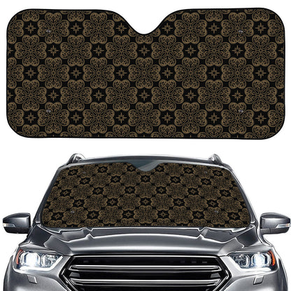 Gold Clover St. Patrick's Day Print Car Windshield Sun Shade