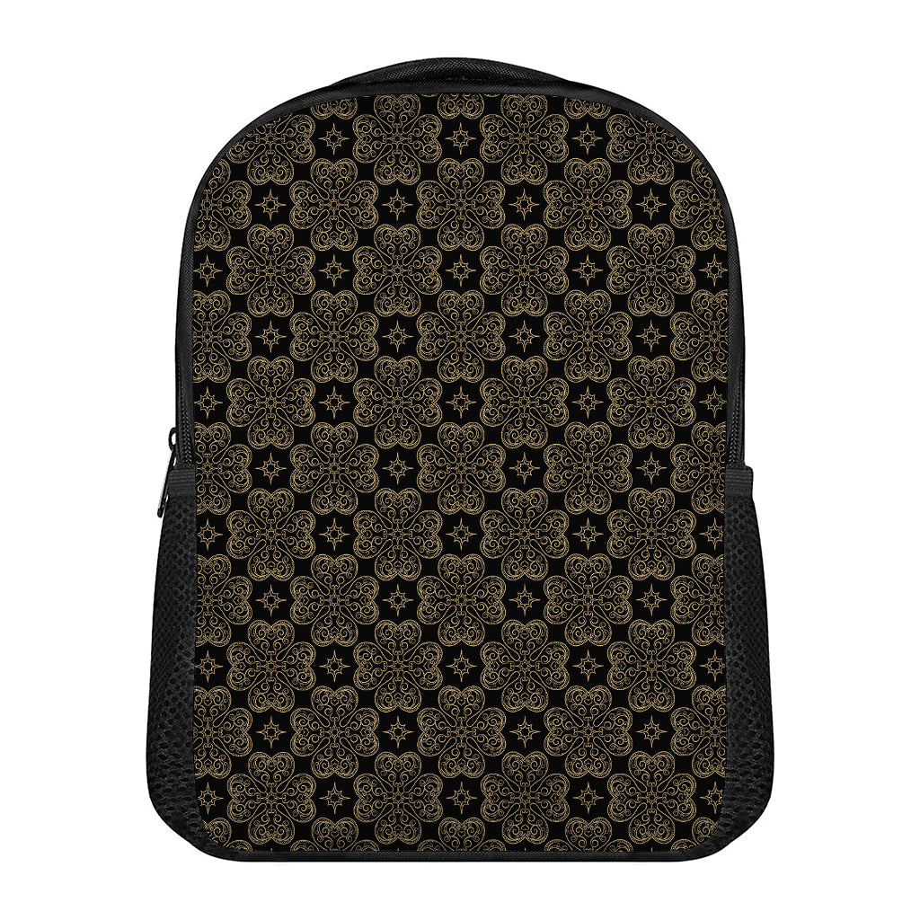 Gold Clover St. Patrick's Day Print Casual Backpack