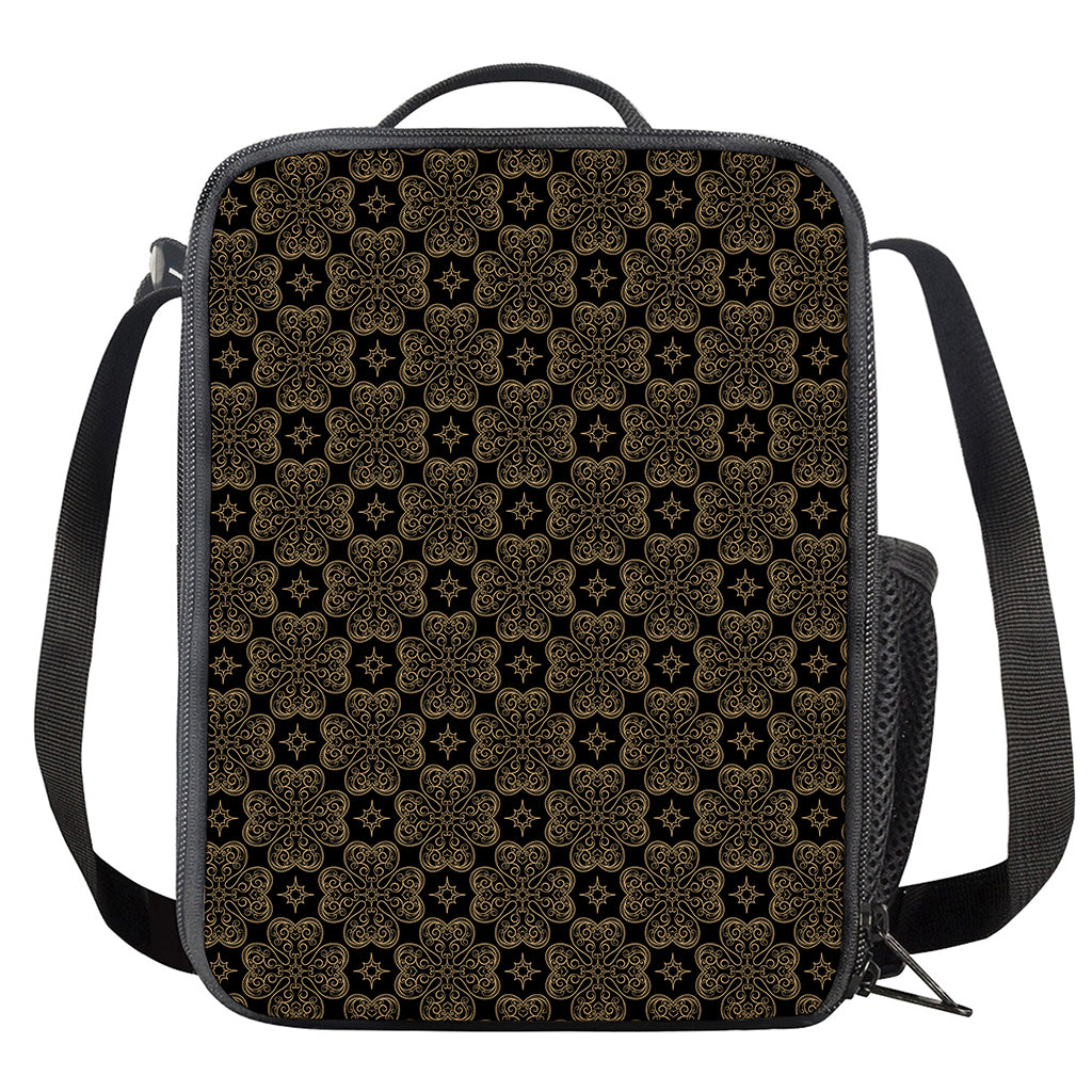 Gold Clover St. Patrick's Day Print Crossbody Lunch Bag