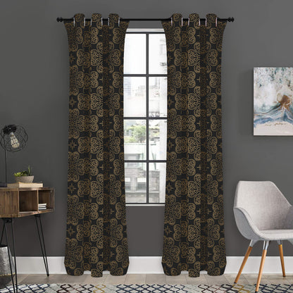 Gold Clover St. Patrick's Day Print Curtain