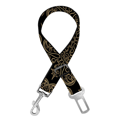 Gold Clover St. Patrick's Day Print Dog Seat Belt
