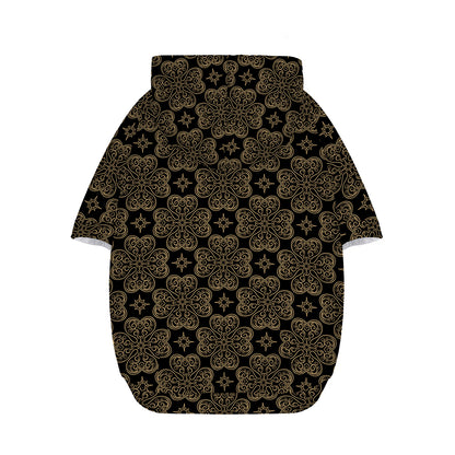 Gold Clover St. Patrick's Day Print Dog Zip Up Hoodie
