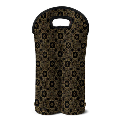 Gold Clover St. Patrick's Day Print Double Neoprene Wine Tote