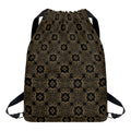 Gold Clover St. Patrick's Day Print Drawstring Backpack