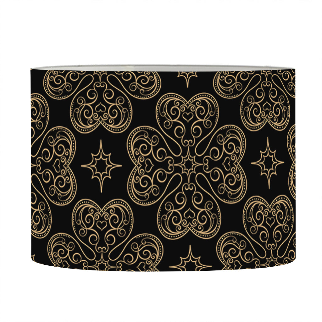 Gold Clover St. Patrick's Day Print Drum Lamp Shade