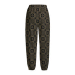 Gold Clover St. Patrick's Day Print Fleece Lined Knit Pants