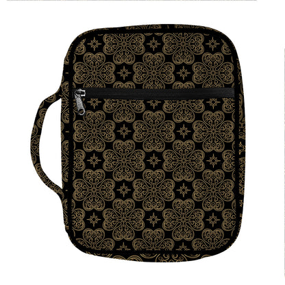 Gold Clover St. Patrick's Day Print Front Pocket Bible Bag