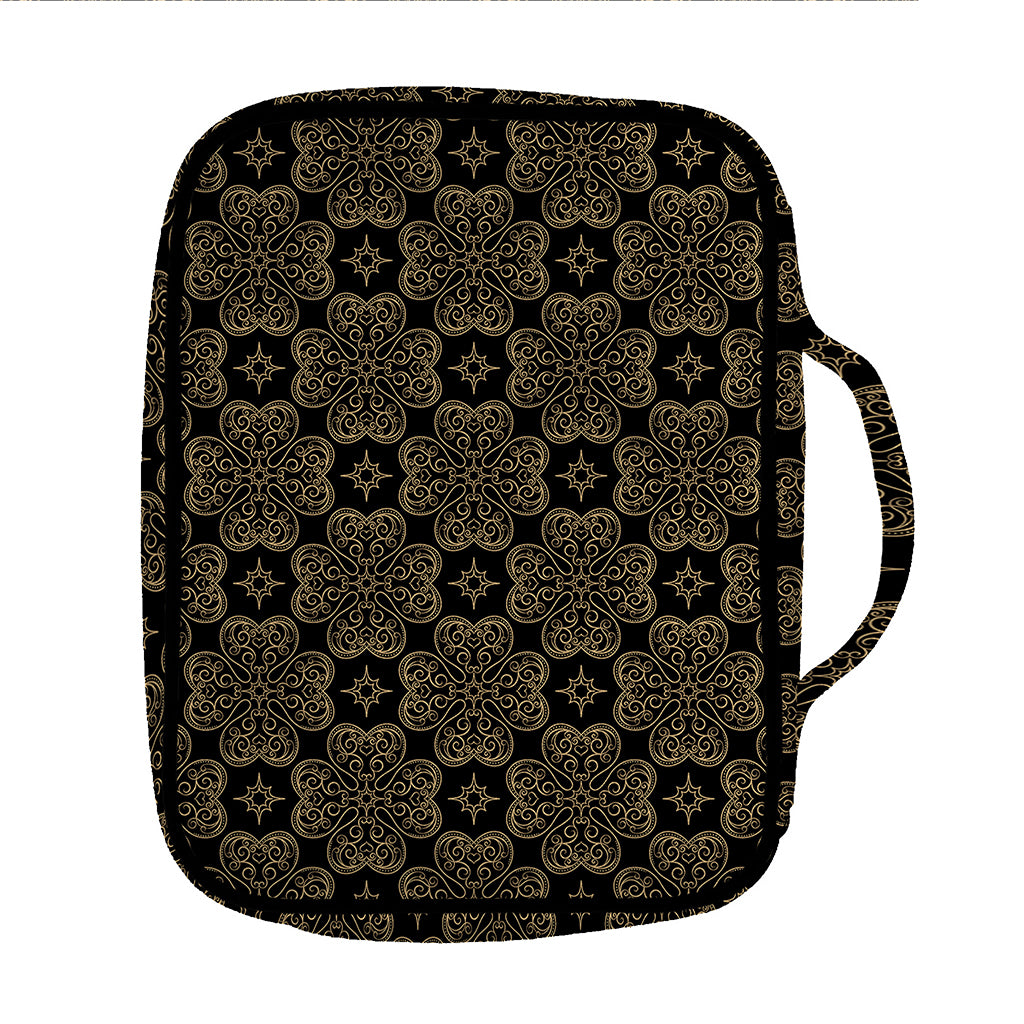 Gold Clover St. Patrick's Day Print Front Pocket Bible Bag