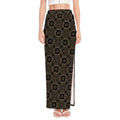 Gold Clover St. Patrick's Day Print High Slit Maxi Skirt