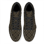 Gold Clover St. Patrick's Day Print High Top Leather Sneakers