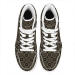Gold Clover St. Patrick's Day Print High Top Leather Sneakers