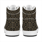Gold Clover St. Patrick's Day Print High Top Leather Sneakers