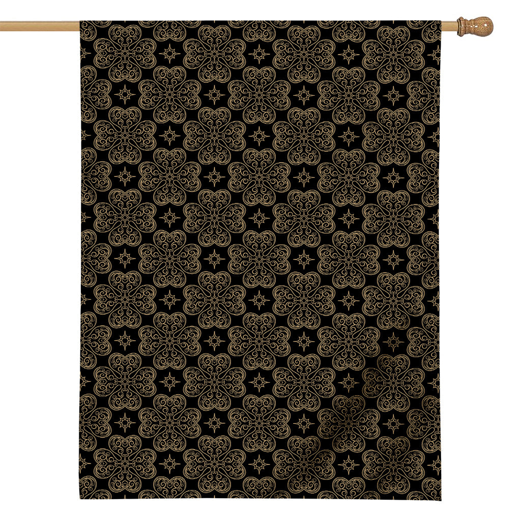 Gold Clover St. Patrick's Day Print House Flag