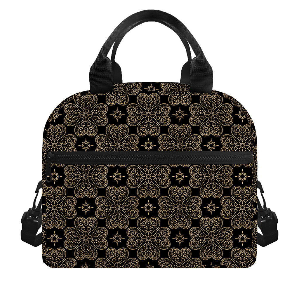Gold Clover St. Patrick's Day Print Insulated Lunch Bag