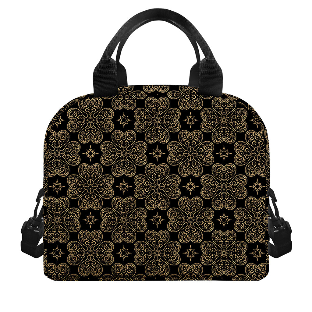 Gold Clover St. Patrick's Day Print Insulated Lunch Bag