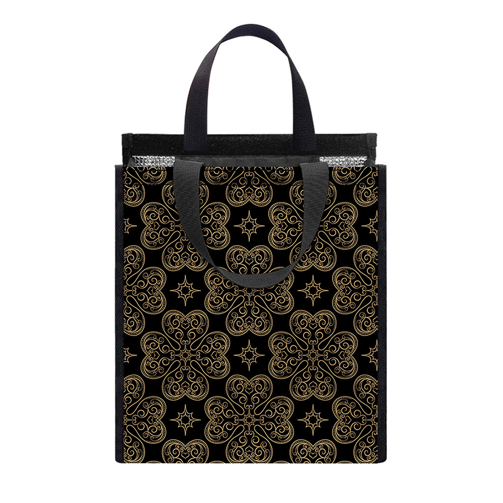 Gold Clover St. Patrick's Day Print Insulated Lunch Tote
