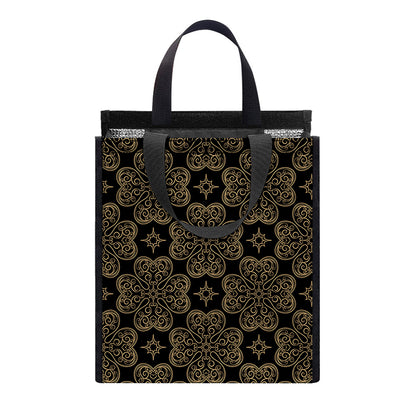 Gold Clover St. Patrick's Day Print Insulated Lunch Tote