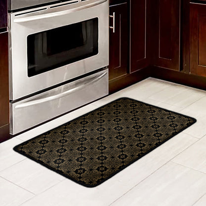 Gold Clover St. Patrick's Day Print Kitchen Mat