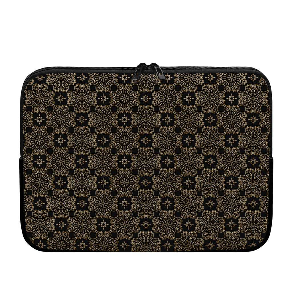 Gold Clover St. Patrick's Day Print Laptop Sleeve